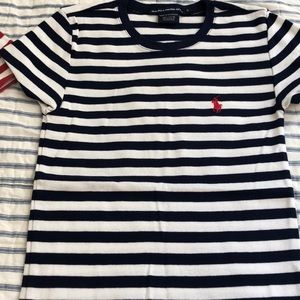 Ralph Lauren Sport navy stripe crew tee